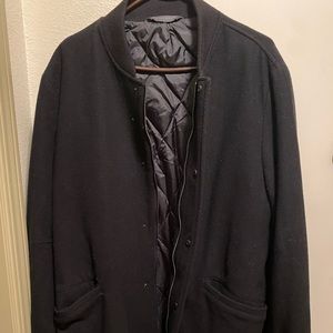 ZARA wool long bomber jacket size XL